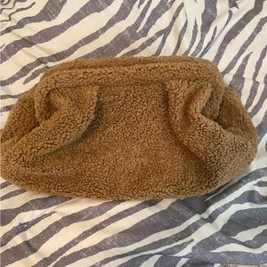 Mango Brown Teddy Clutch Bag